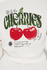 Tasty Cherries Fleece Short Set - Ivory