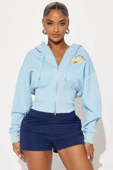 Ciao Bella Limone Zip Up Hoodie - Light Blue