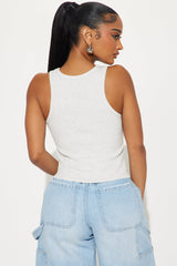 NYC 1996 Club Ribbed Tank Top - Heather Grey