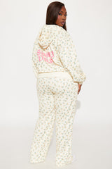 Fiona Floral Graphic Pant Set - Yellow