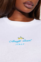 Amalfi Coast Italy Lemon Tee - White