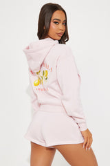 Coastal Taste 3 Piece Fleece Short Set - Lilac