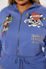 Ed Hardy Love Kills Pant Set - Blue