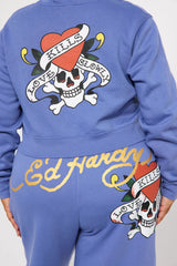 Ed Hardy Love Kills Pant Set - Blue