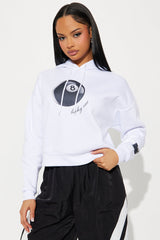 Lucky 8 Ball Hoodie - White