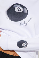 Lucky 8 Ball Hoodie - White
