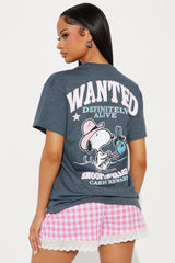 Snoopy Wanted Tee - Charcoal