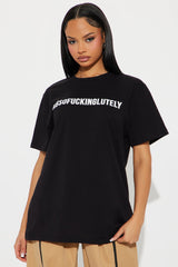 Absofuckinglutely Oversized Tee - Black