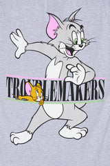 Tom And Jerry Troublemaker Tee - Heather Grey