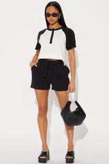 Chill Moment Short Set - Black/combo