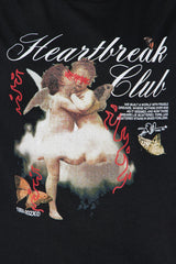 Heartbreak Club Oversized Tee - Black