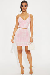 Alma Skirt Set - Pink/combo