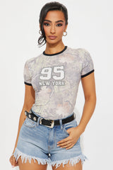 New York Always Camo Baby Tee - Camouflage