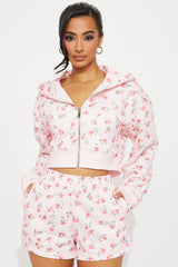 Fiona Floral Short Set - Pink