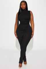 Miranda Sleeveless Legging Set - Black