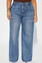 Calling It Off Baggy Jeans - Vintage Wash