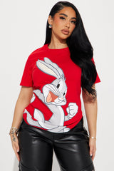 Bugs Bunny Love Graphic Tee - Red