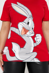 Bugs Bunny Love Graphic Tee - Red