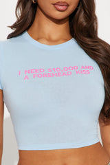 What I Need Baby Tee - Light Blue