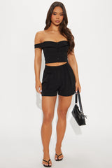 Work Trip Short Set - Black