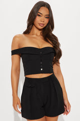 Work Trip Short Set - Black