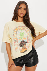Johnny Cash Desert Sun Washed Tee - Yellow