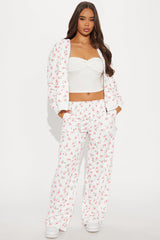 Fiona Ditsy Floral Pant Set - White/combo