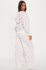 Fiona Ditsy Floral Pant Set - White/combo