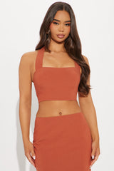 Sweet Life Linen Skirt Set - Rust