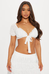 On My Mind Chiffon Skirt Set - White
