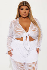 Annalee Crochet Pant Set - White