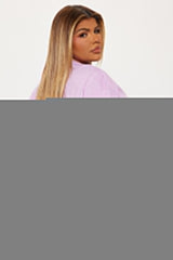 Leo Energy Washed Oversized Tee - Violet