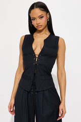 Vivian Vest Pant Set - Black