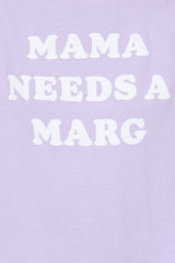 Mama Needs A Marg Oversized Washed Tee - Purple