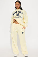 New York Or Nowhere Wide Leg Pant - Yellow