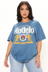 Modelo Oversized Tee - Navy