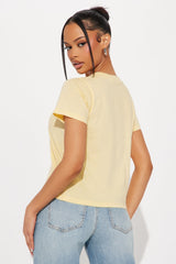 Have A Rice Day Embroidered Tee - Yellow