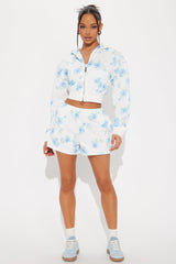 Farrah Floral Short Set Set - Blue/combo