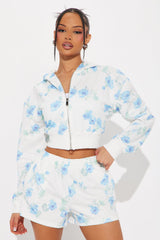 Farrah Floral Short Set Set - Blue/combo