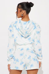 Farrah Floral Short Set Set - Blue/combo