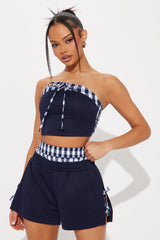 Picnic With Me Boxer Short Set - Navy