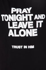 Trust In Him Oversized Tee - Black