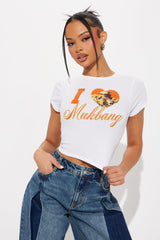 I Heart MUKBANG Baby Tee - Cream