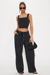 Libby Linen Pant Set - Black/combo