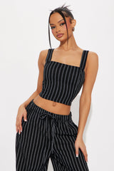 Libby Linen Pant Set - Black/combo