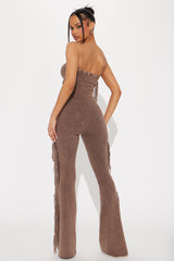 Festival Fringe Washed Pant Set - Mocha
