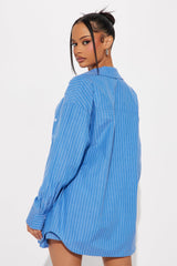 Polly 3 Piece Short Set - Blue/combo
