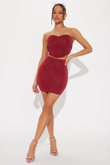 Urban Heat Mini Skirt Set - Red