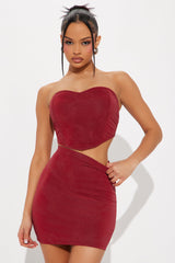 Urban Heat Mini Skirt Set - Red