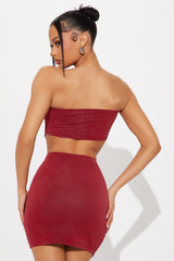 Urban Heat Mini Skirt Set - Red